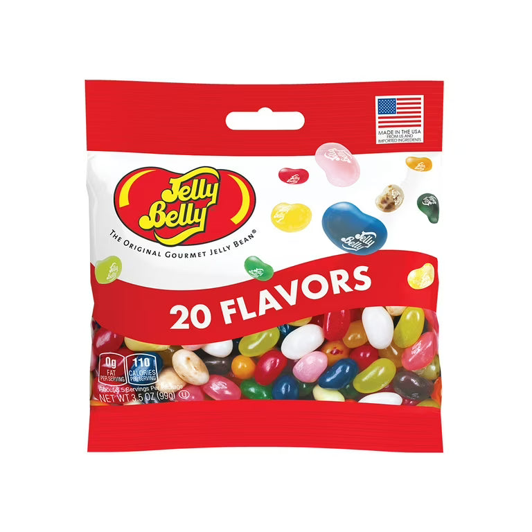 20 Assorted Jelly Bean Flavors 3.5 Oz Grab & Go Bag