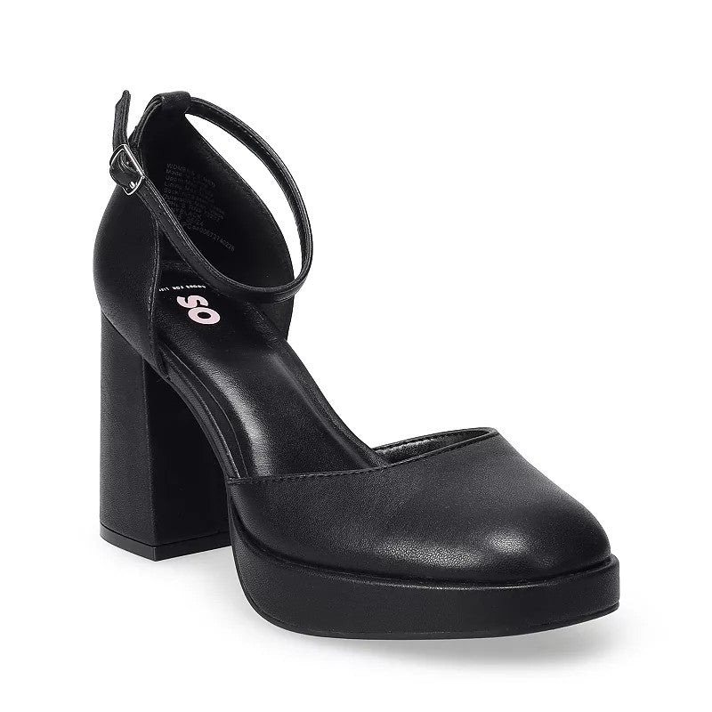 SO® Jinny Women's Ankle Strap Platform Shoes