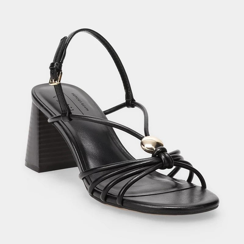 Apt. 9® Juleiein Women's Block Heel Slingback Sandals, Black (Size 9)