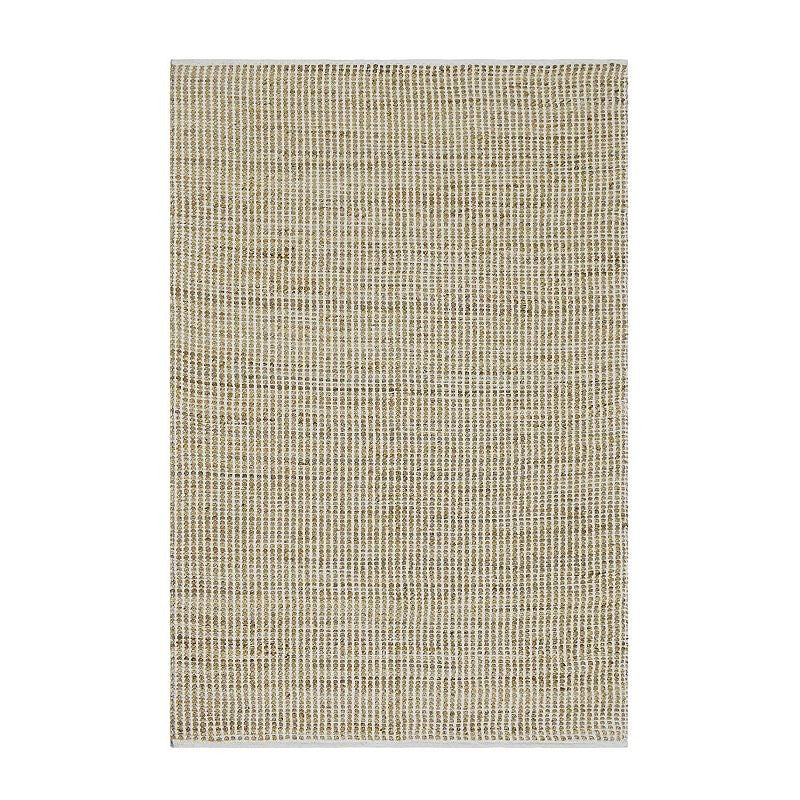 Miryana Cotton and Jute Handloom Area Rug or Throw Rug, Natural ( 5X7 Ft)
