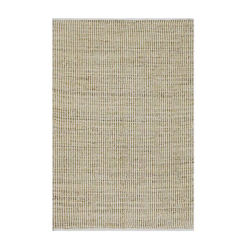 Miryana Cotton and Jute Handloom Area Rug or Throw Rug, Natural