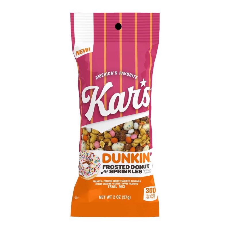 Kar's Dunkin Donuts Frosted Donut Trail Mix 2 Oz Tube Bag