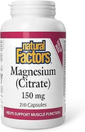 Natural Factors Magnesium Citrate 150 mg 210 Capsules