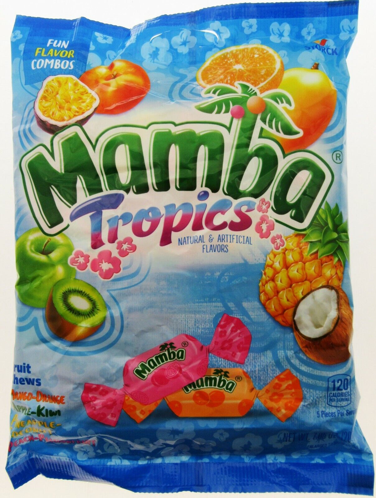Mamba Tropics Fruit Chews Chewy Candy 7.05 Oz