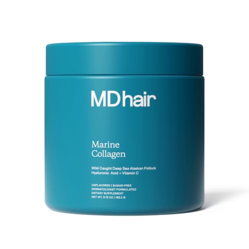 MDhair Marine Collagen Powder for Hair, Skin, Nails & Joints, 5.75 Oz