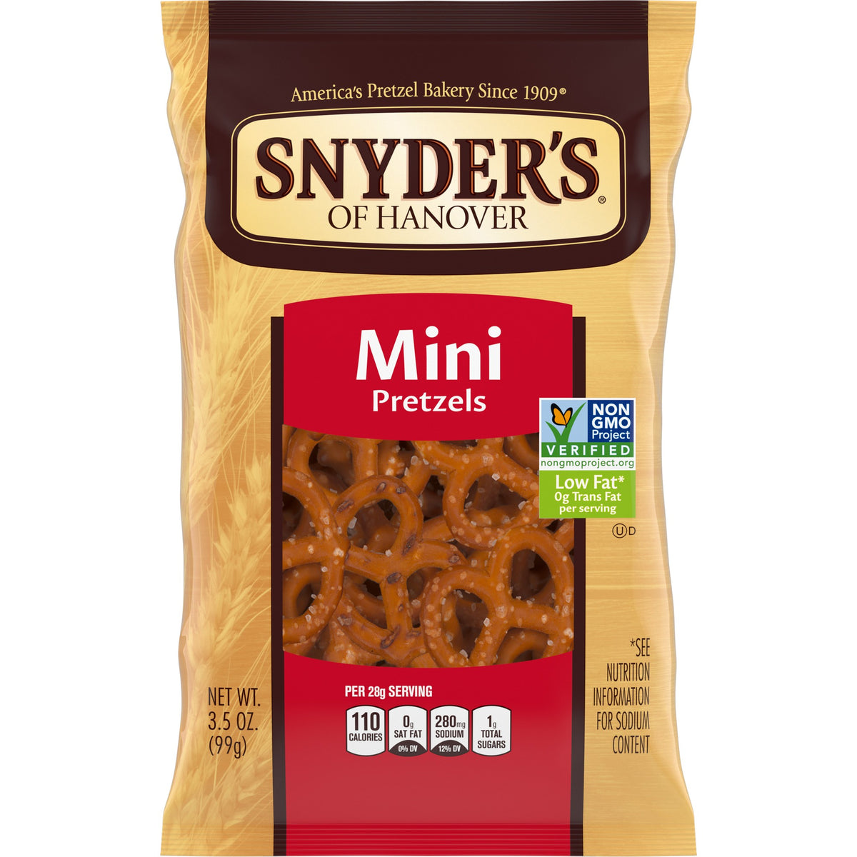 Snyder's of Hanover Thin Pretzels, 3.5 Oz
