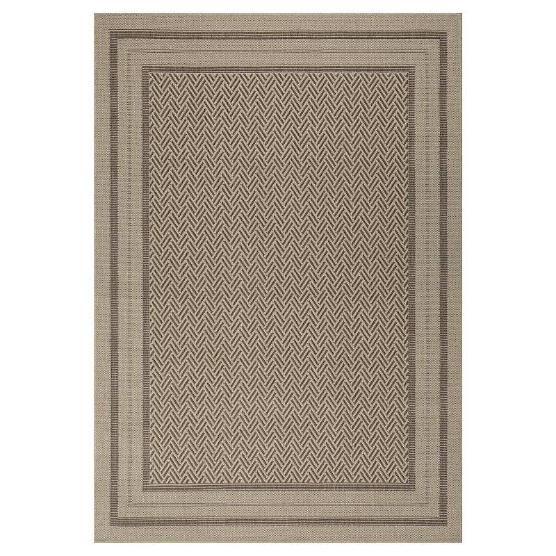 Sonoma Goods for Life® Basket Weave Indoor / Outdoor Area or Throw Rug, Natural Border