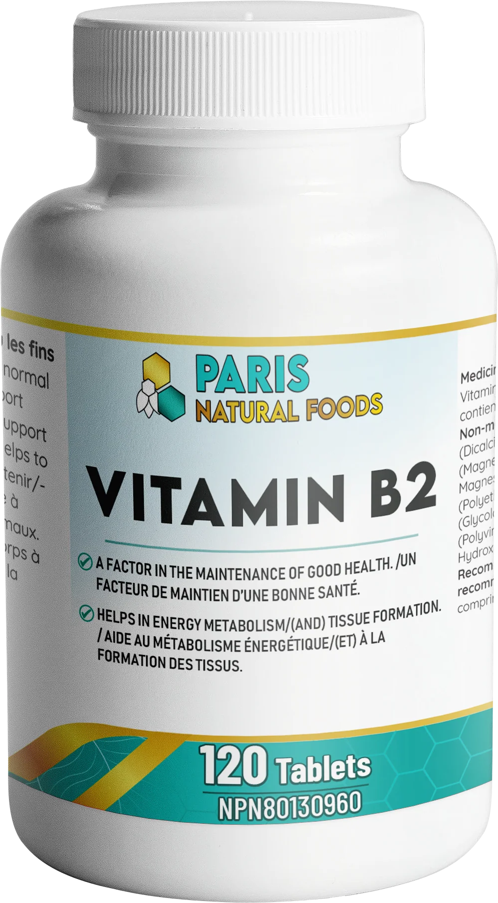 Paris Natural Foods Vitamin B2 120Tablets