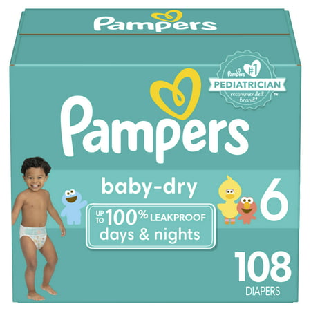 Pampers Baby Dry Baby Diapers Size 6 108 Count
