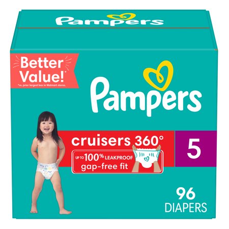 Pampers Cruisers Diapers Size 5, 96 couches