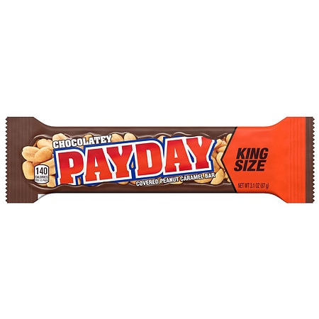 Payday Chocolatey Peanut and Caramel Candy Bar 3.1 Oz