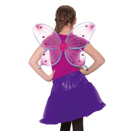 Girl Pink Pixie Wings Halloween Costume Accessory