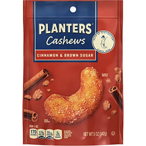 Planters, Cinnamon and Brown Sugar Cashews, 5 Oz