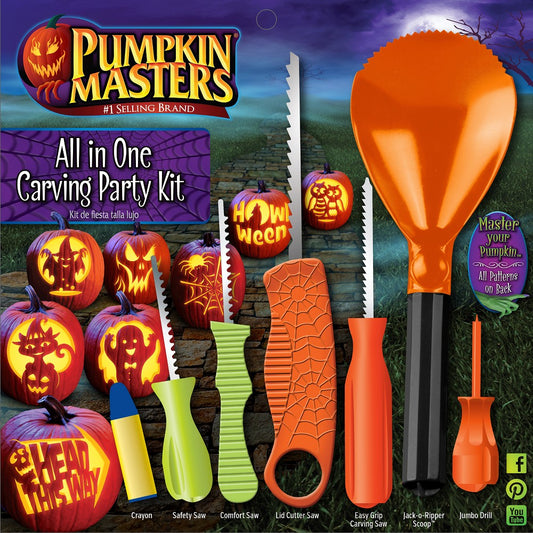 Pumpkin Masters Premium Carving All-in-One Party Kit