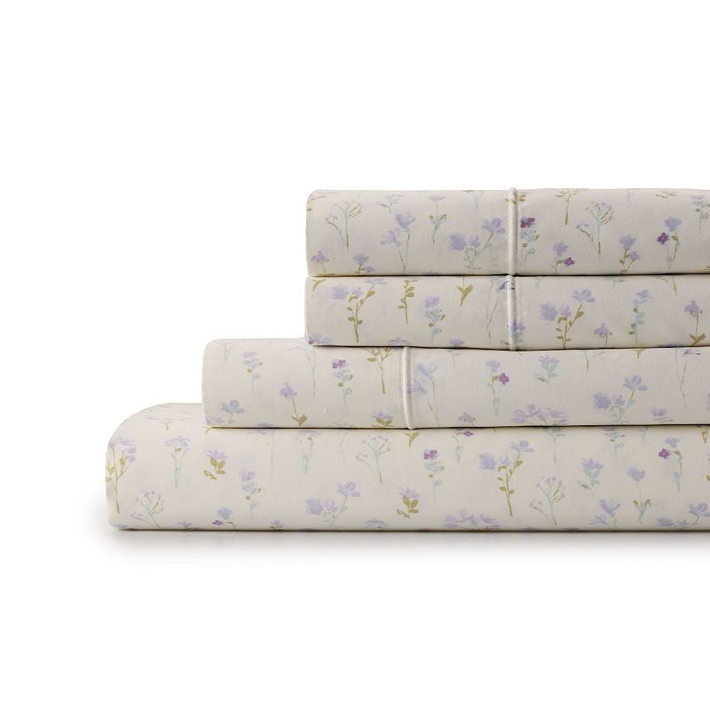 Sonoma Goods for Life® Ultimate HygroCotton Sheet Set with Pillowcases, Purple Fields
