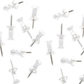 Push Pins, Clear Plastic Head, 100 pcs