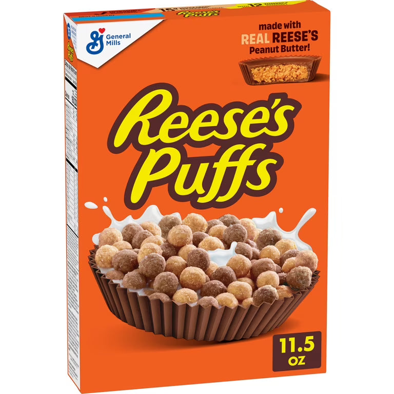 REESE S PUFFS Breakfast Cereal Chocolatey Peanut Butter Cereal 11.5 Oz