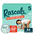 Rascals Premium 360 Diapers, Size 5, 84 Count