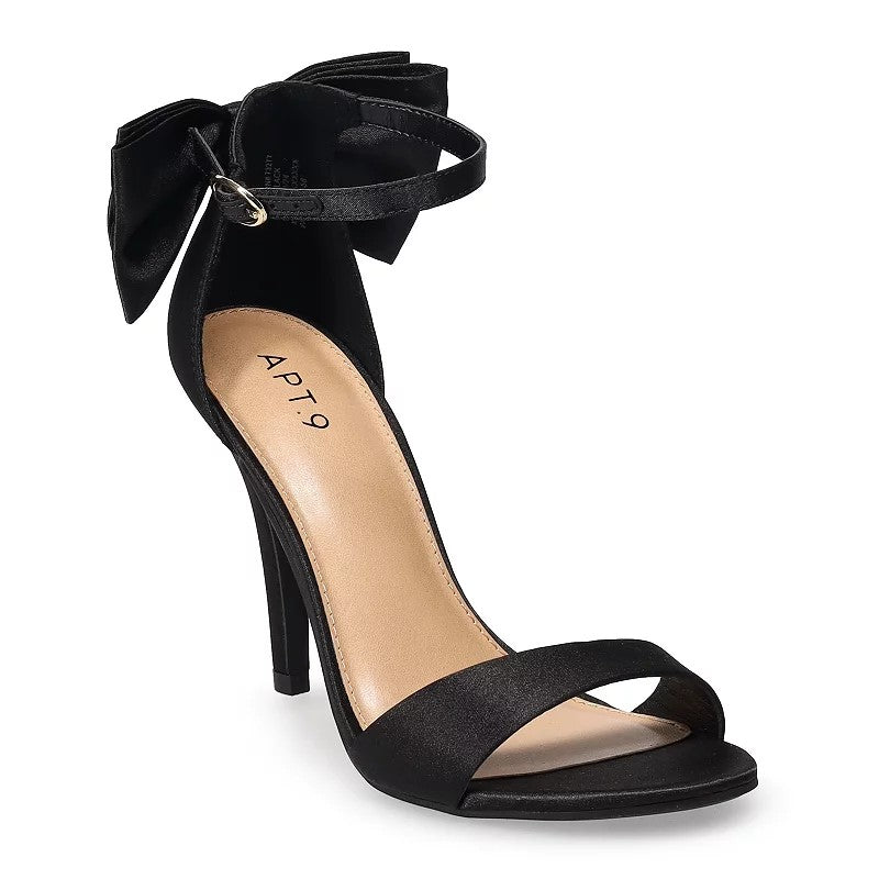 Apt. 9® Sherri Women's Open Toe Bow Heels (Size 6)