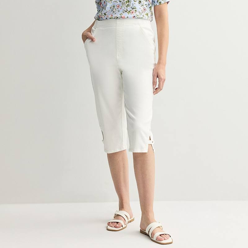 Petite Croft & Barrow® Classic Pull-on Skimmer Pants