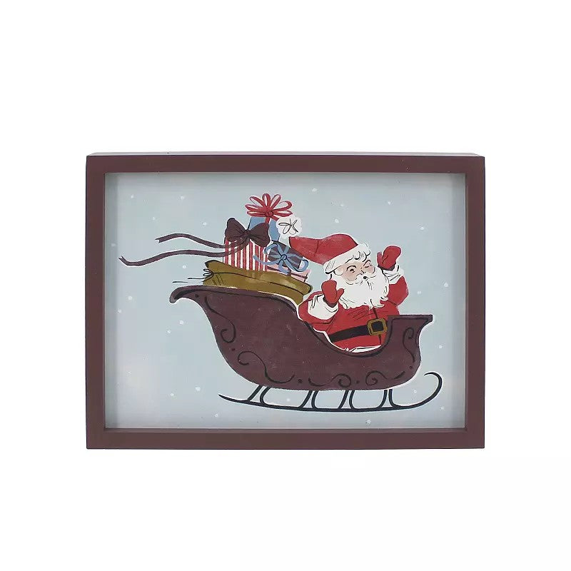 St. Nicholas Square® Santa Sleigh Caption Box Table Dec