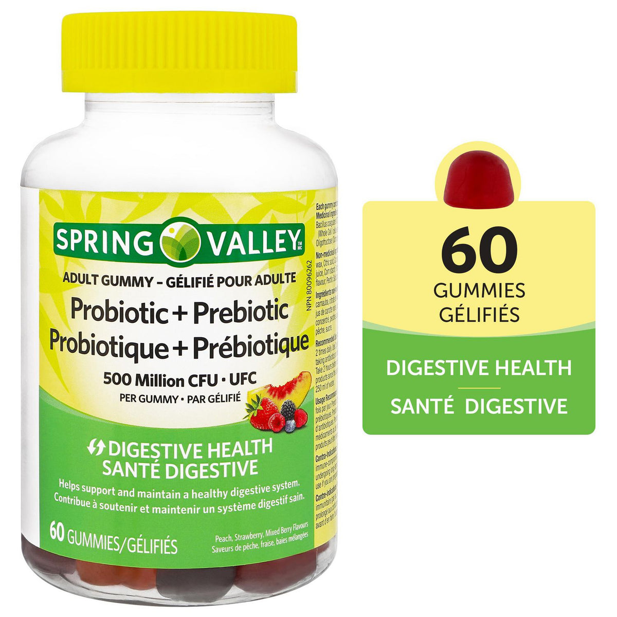 Spring Valley Probiotic+Prebiotic, 500 Million CFU, Adult