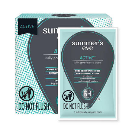 Summer's Eve Active Cooling Cloths, 14 Each