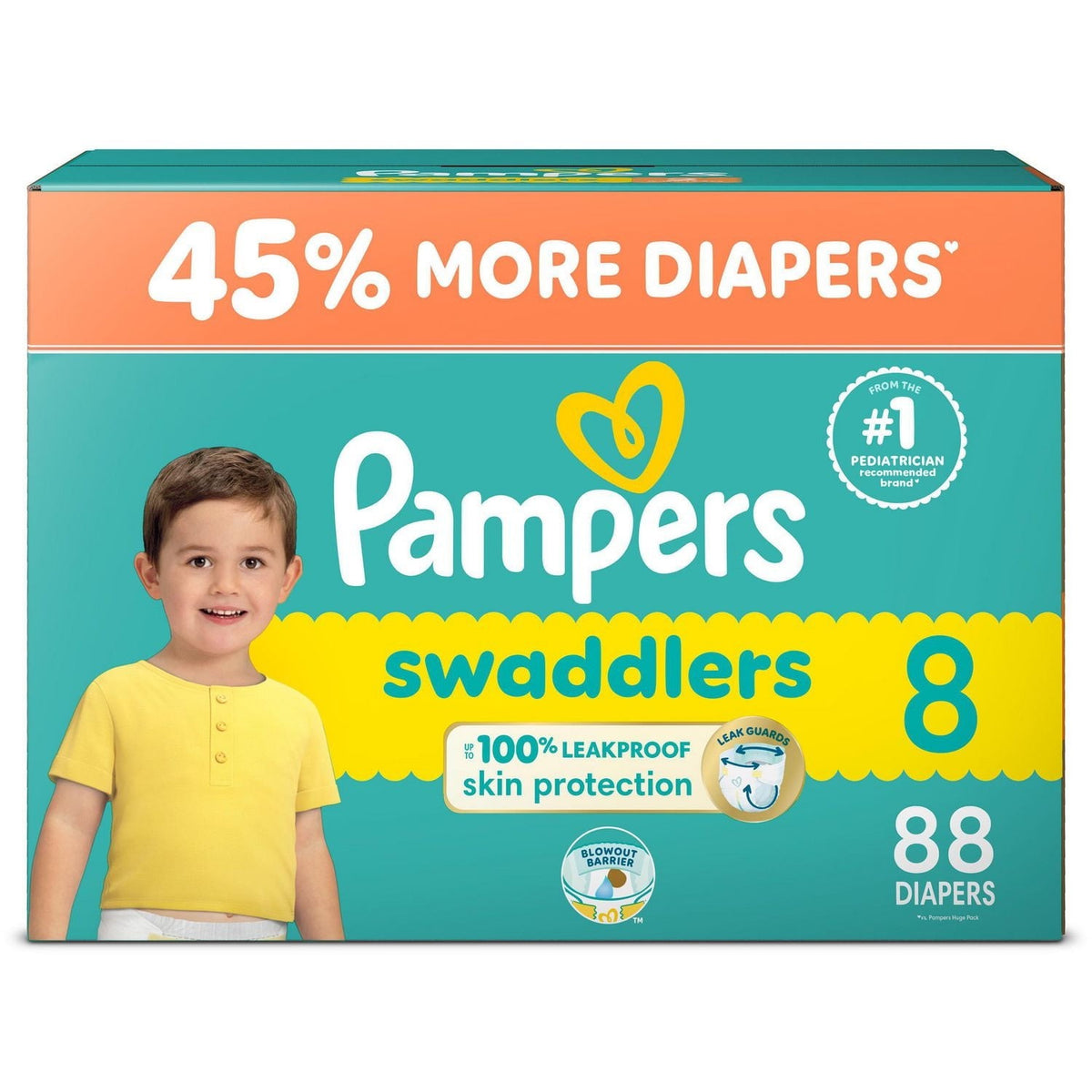 PAMPERS SWADDLERS SIZE 8 ULTRA 1/88