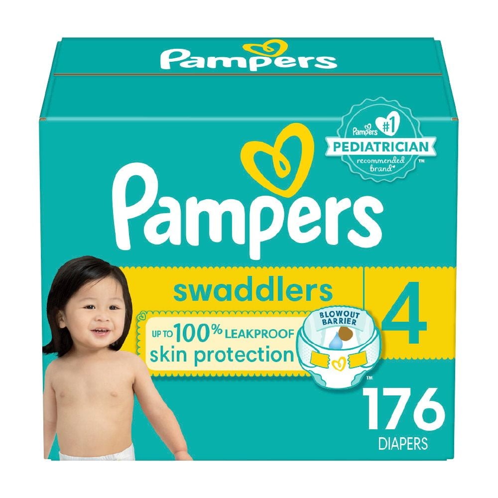 Pampers Swaddlers Diapers, Size 4