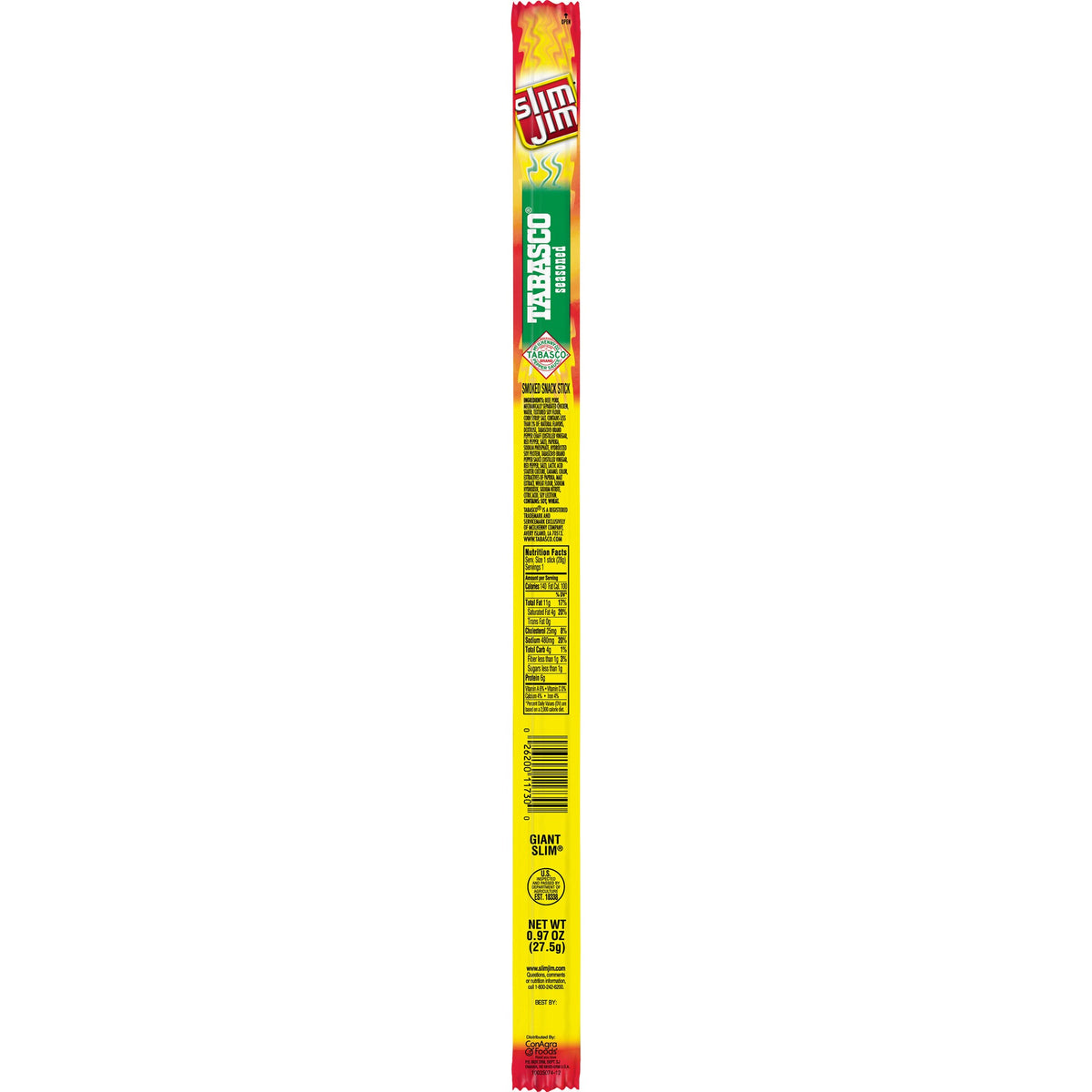 Slim Jim Giant Tabasco .97 Oz