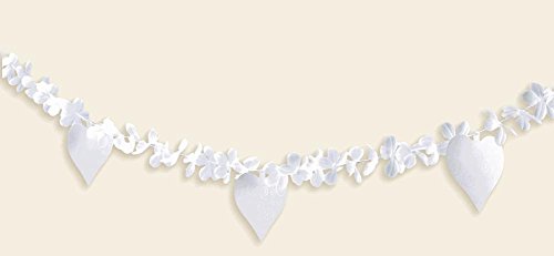 Wedding and Bridal Shower Flowers & Hearts Fabric Garlan