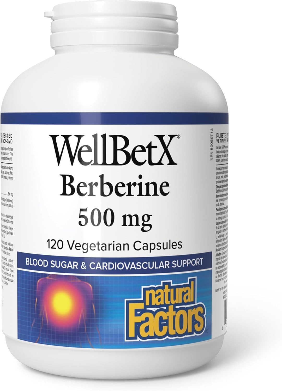 Natural Factors WellBetX Berberine 500 Mg 120 Veggie Caps