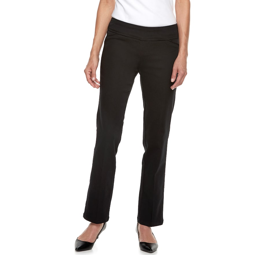 Women's Croft & Barrow® Effortless Stretch Pull-on Straight-Leg Pants