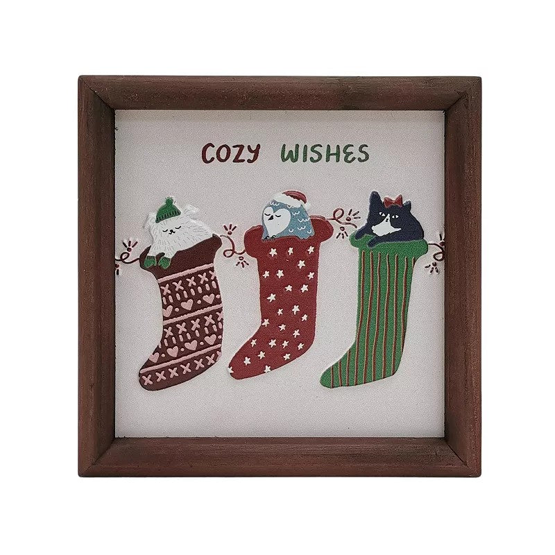 St. Nicholas Square® Cozy Wishes Caption Box Table Decor