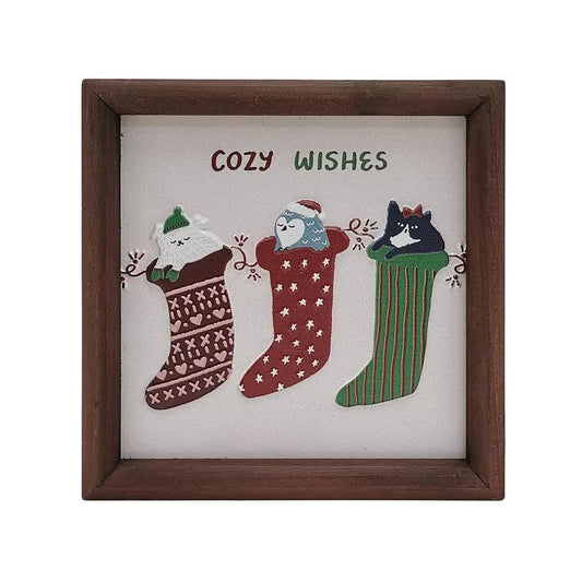 St. Nicholas Square® Cozy Wishes Caption Box Table Decor