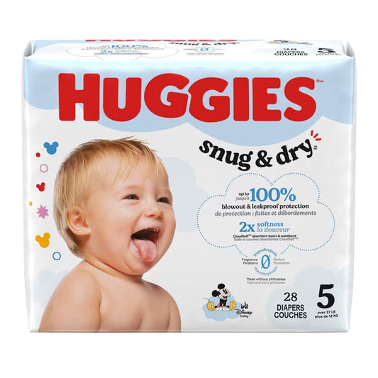 Huggies Snug & Dry Size 5 28Diapers
