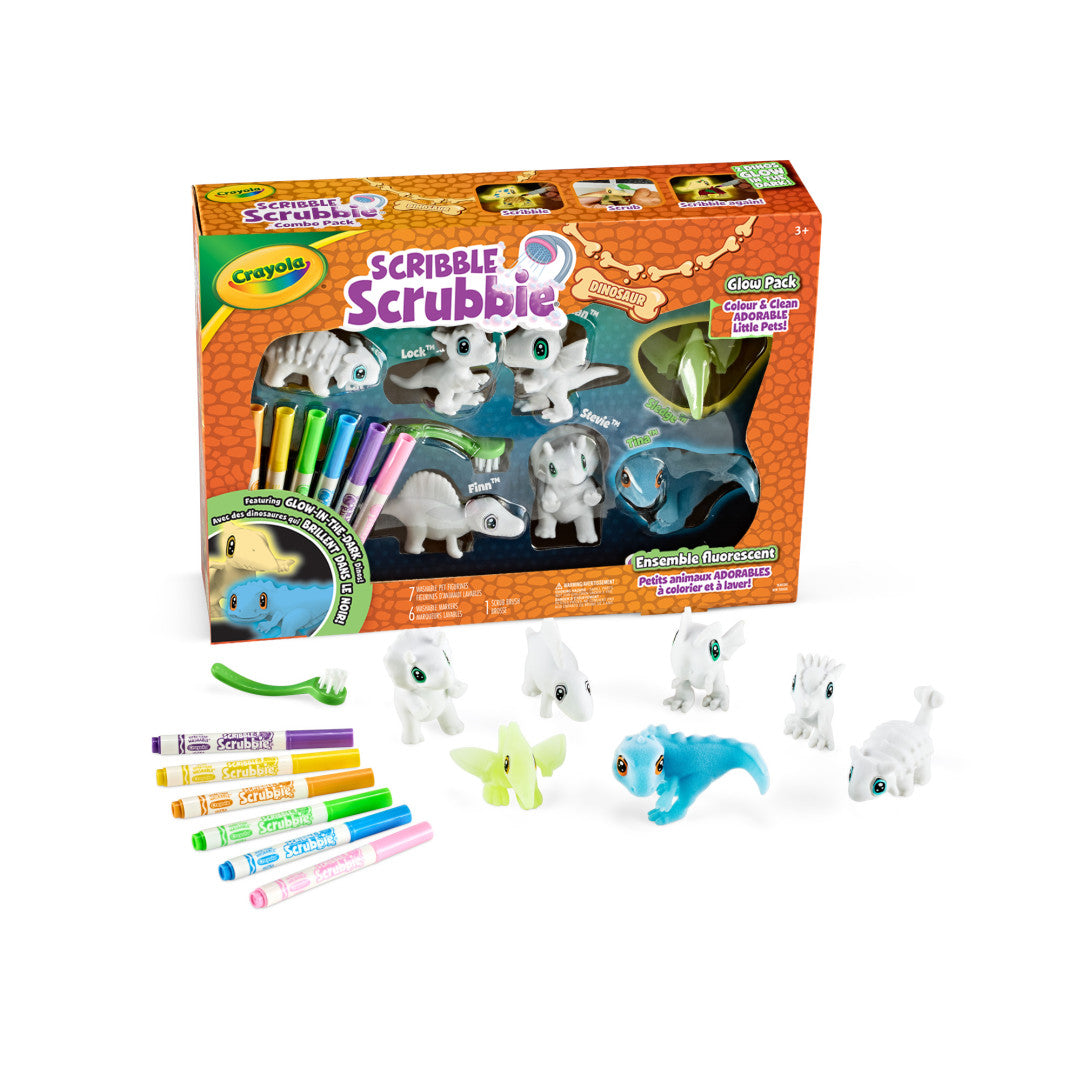Crayola Scribble Scrubbie Pets Dinosaur Glow Combo Pack