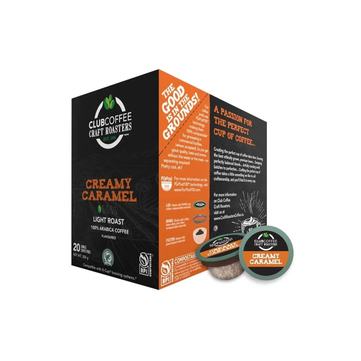 Club Coffee Craft Roasters Creamy Caramel 20 Count