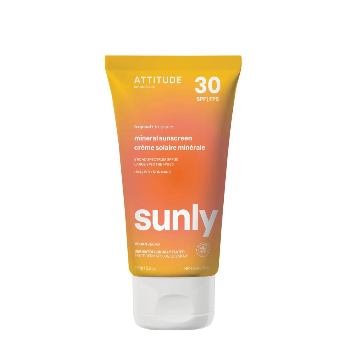 Attitude Sunly Tropical SPF 30 Mineral Sunscreen 5.2 oz.