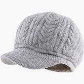 Twist Women Visor Hat Warm Fleece Lined Beret Hats