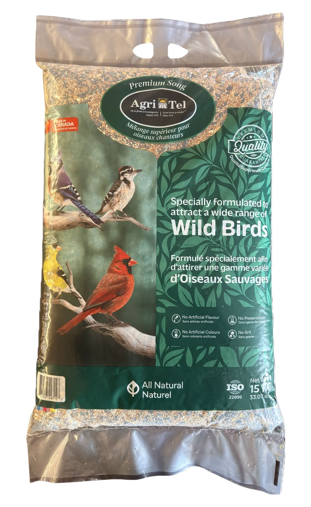 Agri Tel Wild Bird Food - Premium Songbird Mix - 15kg