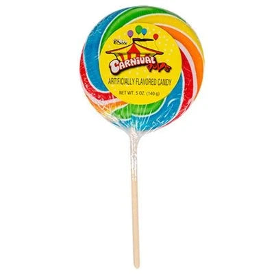 Carnival Pops Spiral Striped Lollipop Sucker Candy 4.25oz