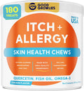 good Growlies Itch Allergy Skin Health Chews 180Soft Chews  for Dogs