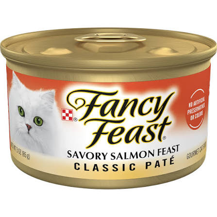 Purina Fancy Feast Classic Pate Kitten Food Wet Cat Food Savory Salmon Feast 3 Oz Can