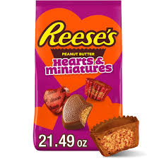 Reese's Valentine's Day Peanut Butter Hearts Candy Miniatures - 21.49oz