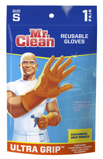 Mr. Clean Ultra Grip Gloves with Grippers Latex Small