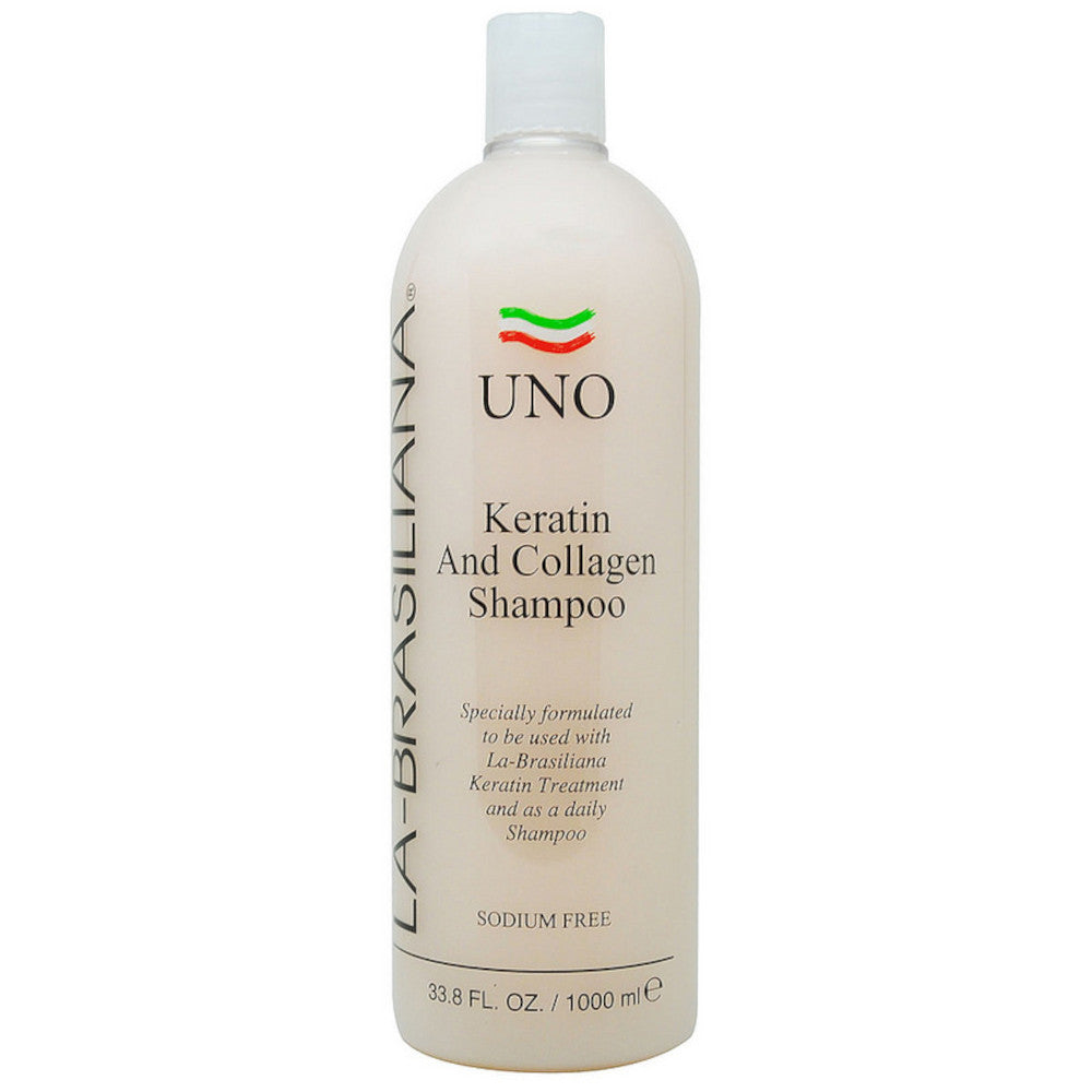 La-brasiliana Uno Keratin and Collagen Shampoo 33.8 Fl.oz.