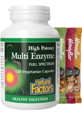 Natural Factors Multi Enzyme High Potency - 120 V-Caps