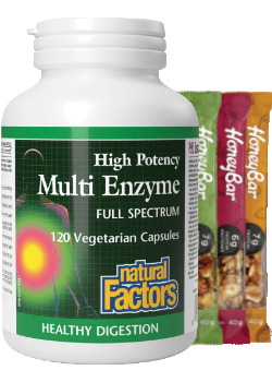 Natural Factors Multi Enzyme High Potency - 120 V-Caps