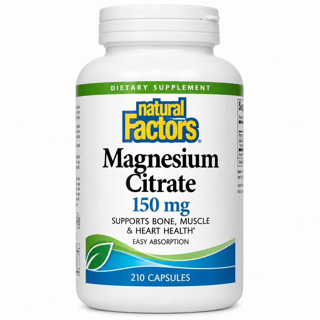 Natural Factors Magnesium Citrate 150 mg 210 Capsules
